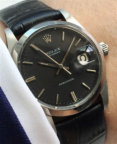 rolex precision black dial